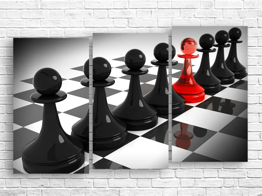 ♟️ Tablou modular „Strategie de șah”