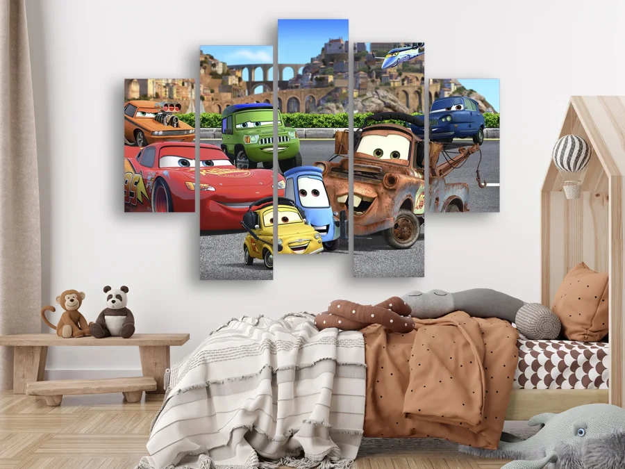 🚗 Tablou modular „Cars pentru copii”