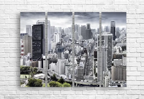 🏙️ Tablou modular „Tokyo modern”