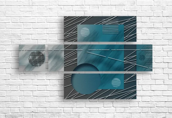 🎨 Модульная картина «Красные маки. Абстракция»