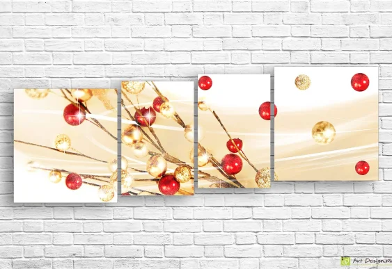 🤍 Tablou modular „Abstract textil în nuanțe deschise”