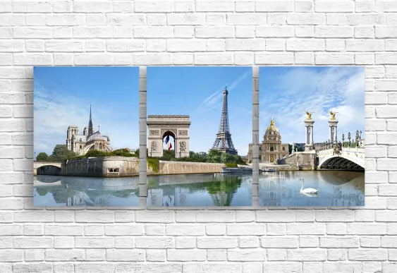 🗼 Tablou modular „Paris — simbolurile orașului”