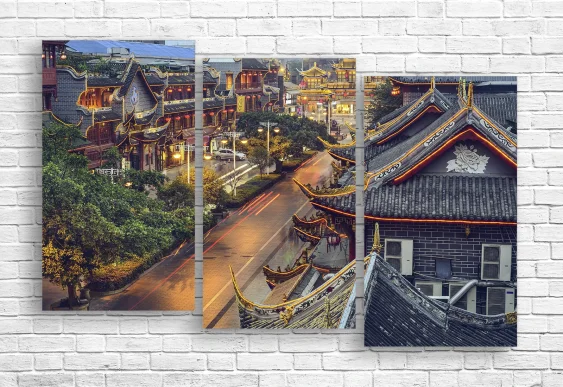 🇮🇹 Tablou modular: Gondole la apus