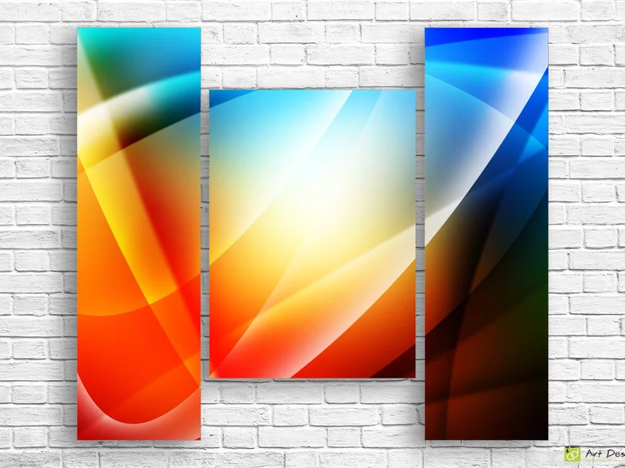 🎨 Tablou modular „Armonia formelor cromatice”