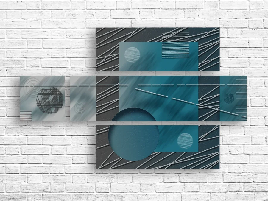 🌀 Модульная картина «Геометрия, абстракция»