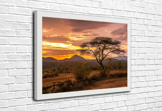 🌅 Картина «Африканский закат с одиноким деревом»