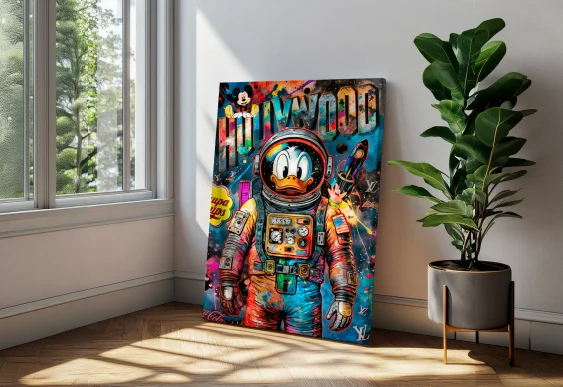 🚀 Tablou Donald Duck Astronaut Hollywood