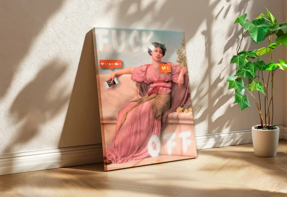 🖼️ Tablou Mona Lisa LV Mask Dollars pe pânză