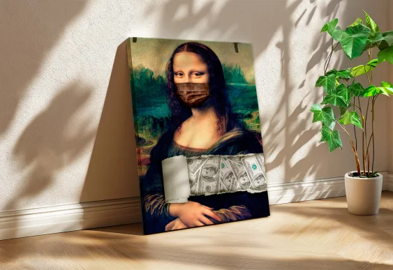 ✨ Tablou Chanel &amp; Louis Vuitton Gold pe pânză