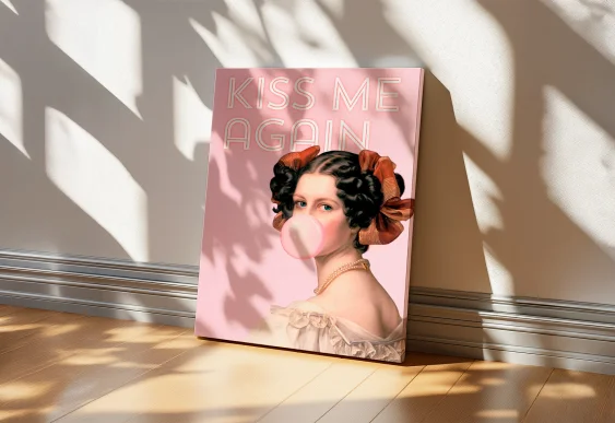 💖 Картина Kiss Me Again Поп-арт на холсте
