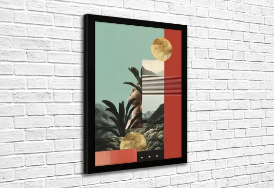 🟠 Tablou „Colaj geometric cu natură”