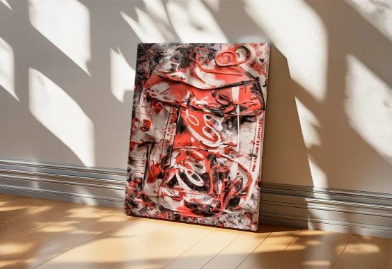 🥤 Tablou Coca-Cola Abstract Art pe pânză