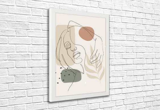 🎨 Tablou „Profil abstract în stil liniar”