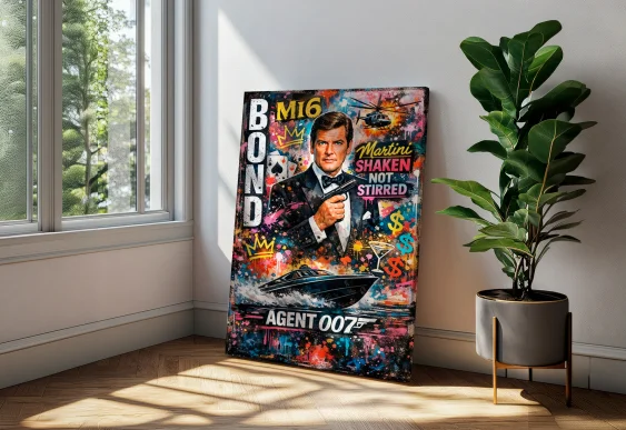 🕵️ Tablou Bond 007 Agent 007 pe pânză