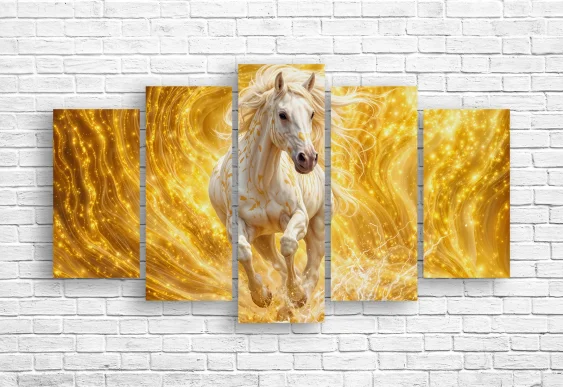 🦢 Модульная картина «Лебеди на розовом закате»