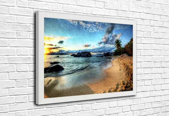 🌴 Картина «Тропический пляж на закате»