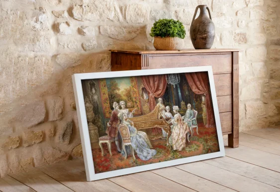 Tablou saxofonist jazz stil întunecat pe panza