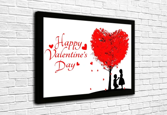 💘 Картина «Happy Valentine’s Day с деревом любви»