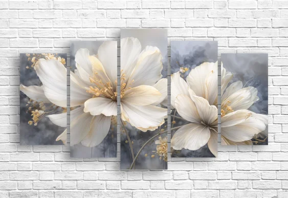 🌸 Tablou modular Gingașia magnoliilor: Estetică aerată