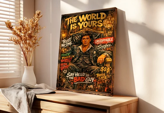 💵 Tablou Scarface The World is Yours pe pânză