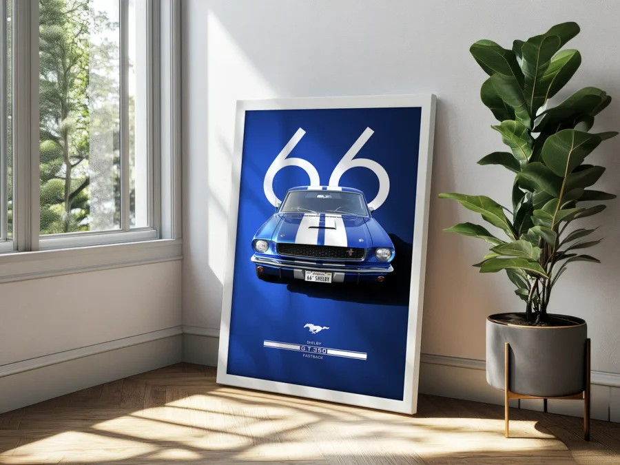 🏎️ Shelby GT350 1966 în ramă pe panza