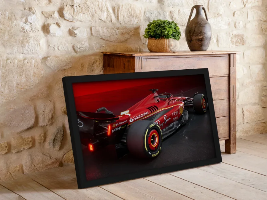 🏎️ Ferrari Formula 1 viteză în ramă pe panza