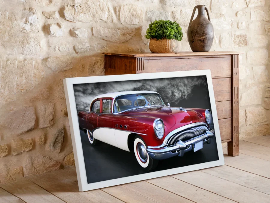 🚗 Mașină retro în ramă