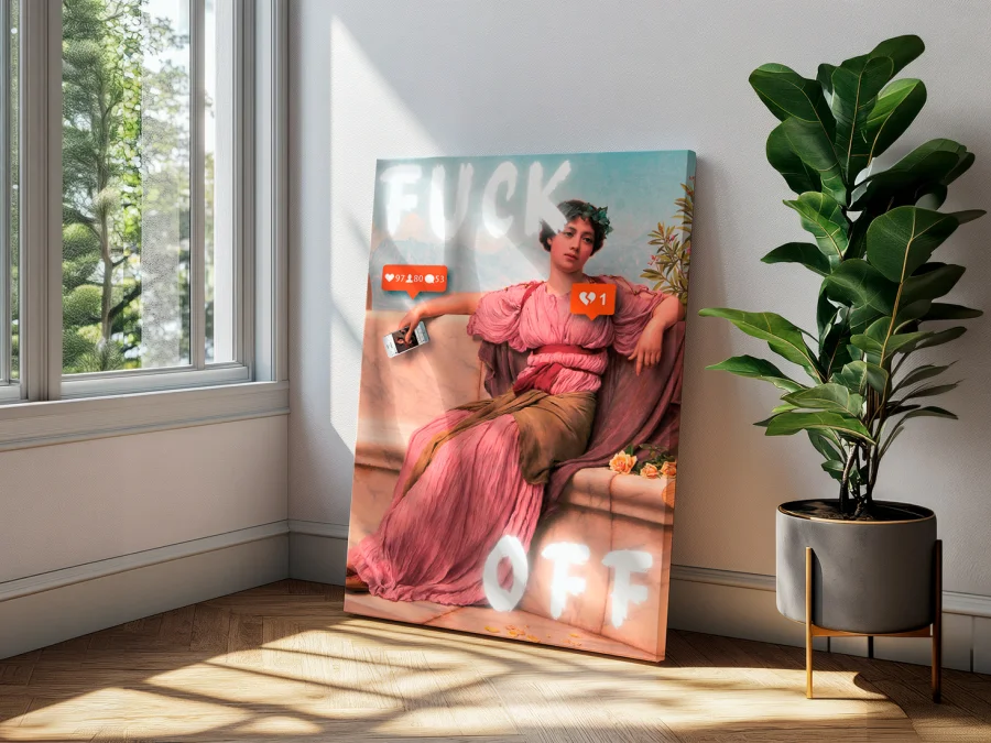 🖼️ Tablou Antichitate și Social Media pe pânză