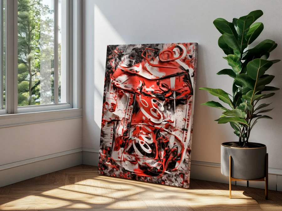 🥤 Tablou Coca-Cola Abstract Art pe pânză