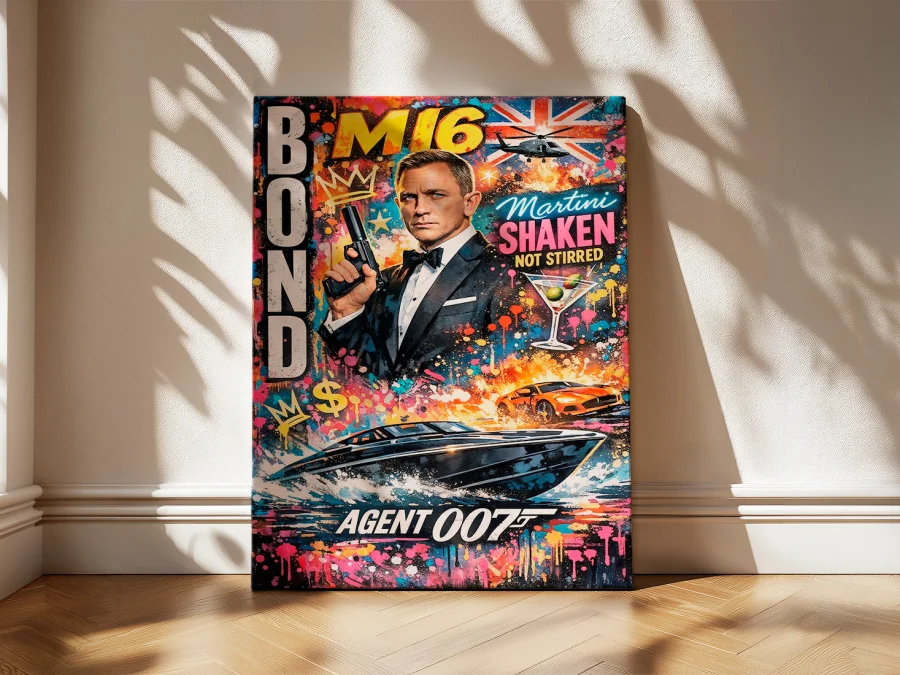 🕵️ Tablou Agentul 007 James Bond pe pânză