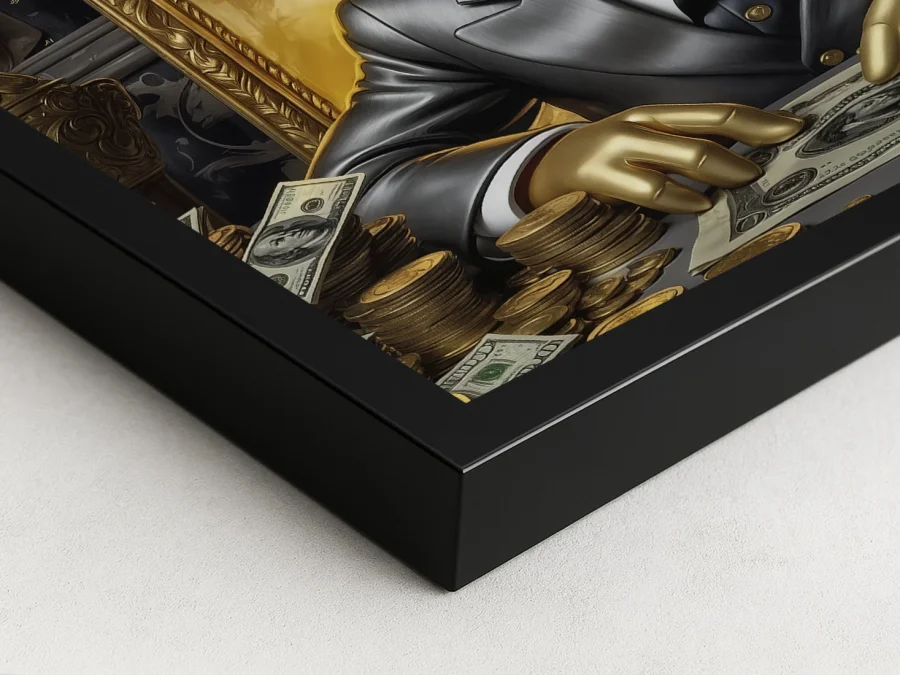 💰 Картина утка бизнесмен с золотом и деньгами