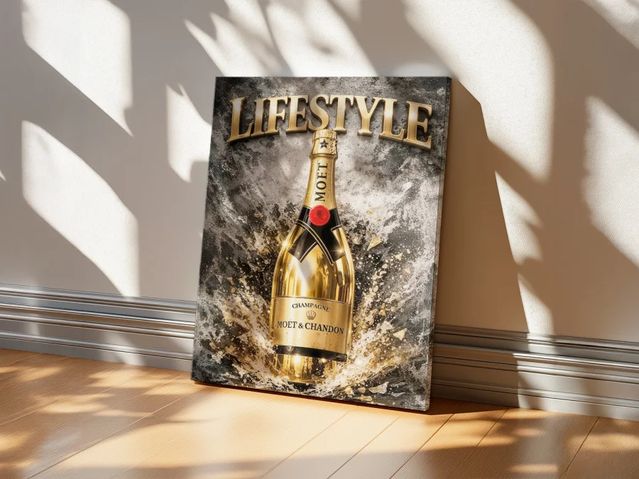 🍾 Картина Шампанское Moet Lifestyle на холсте