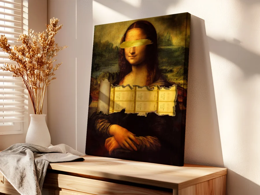 🖼️ Картина Мона Лиза Золото Fine Gold на холсте