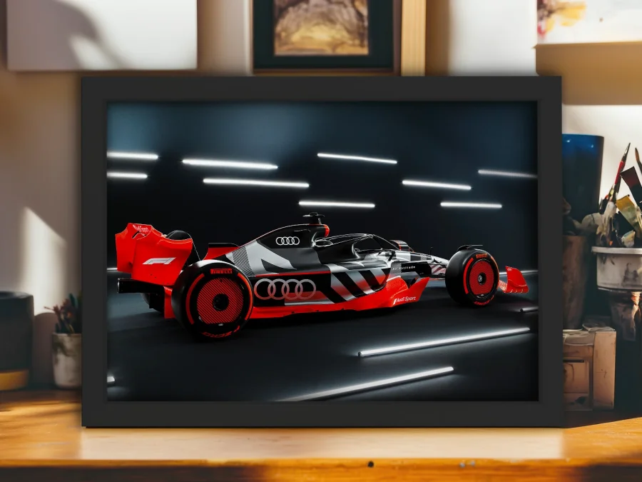 🏎️ Tablou Audi Formula 1 stil și viteză în ramă