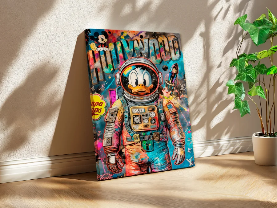 🚀 Tablou Donald Duck Astronaut Hollywood