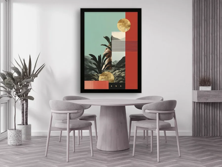 🟠 Картина «Геометрический коллаж с природой»