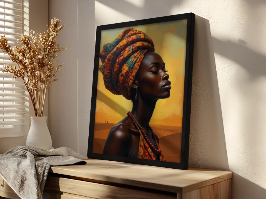 🌍 Картина Африканская красавица в раме