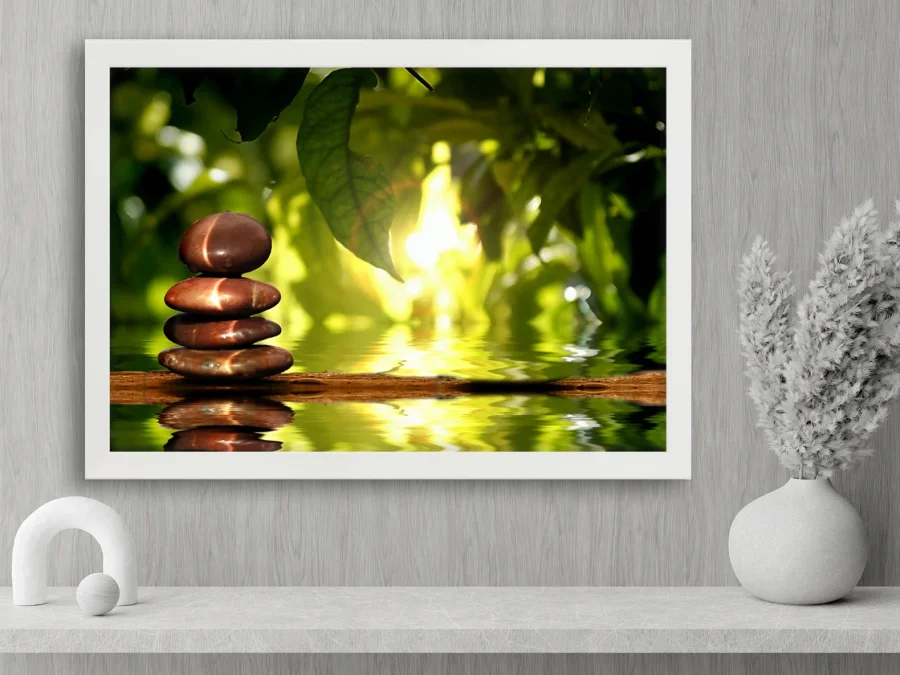 🧘 Картина «Камни дзен и отражение в воде»