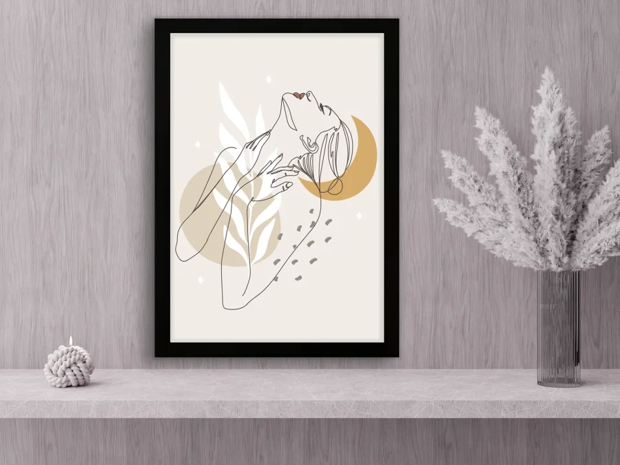 🤍 Tablou „Siluetă feminină minimalistă”