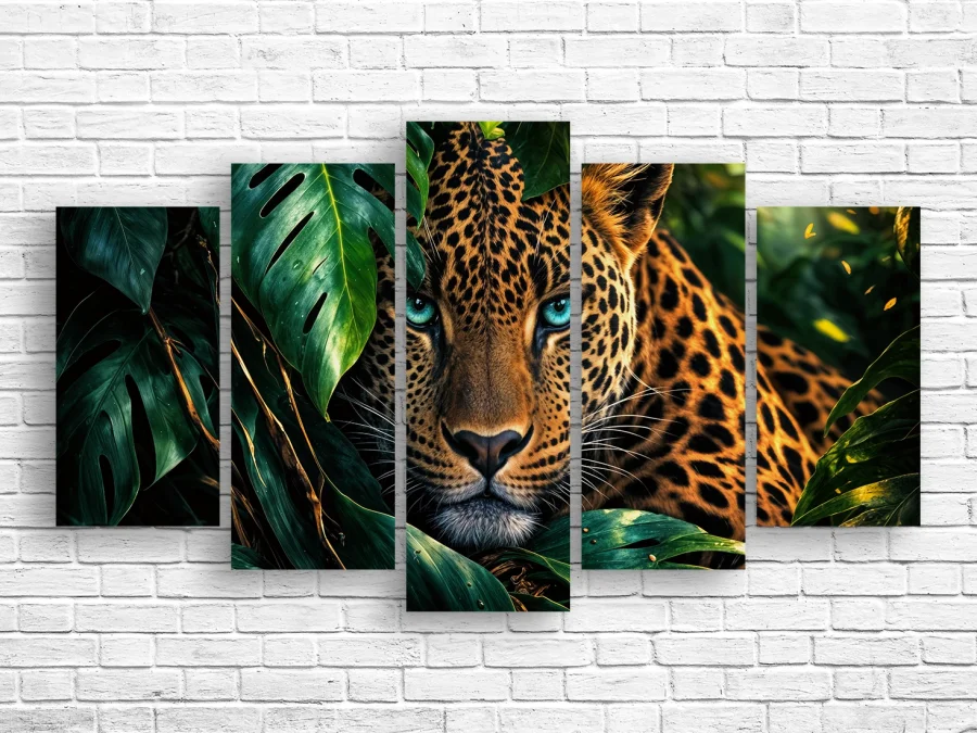 🐆 Модульная картина Леопард в тропиках
