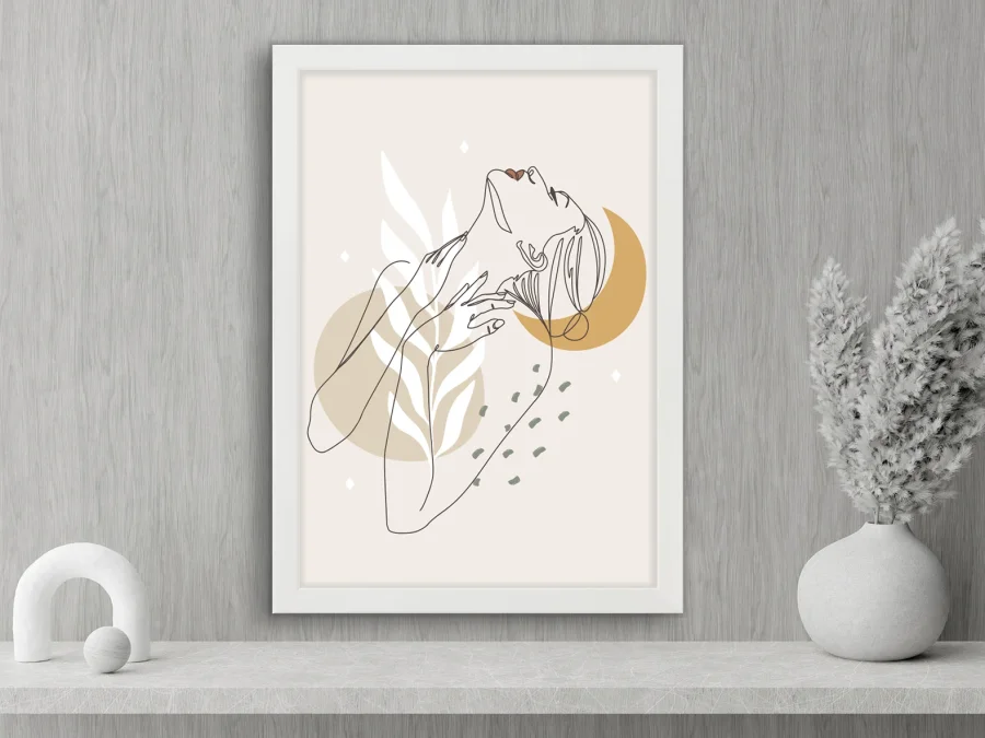 🤍 Tablou „Siluetă feminină minimalistă”