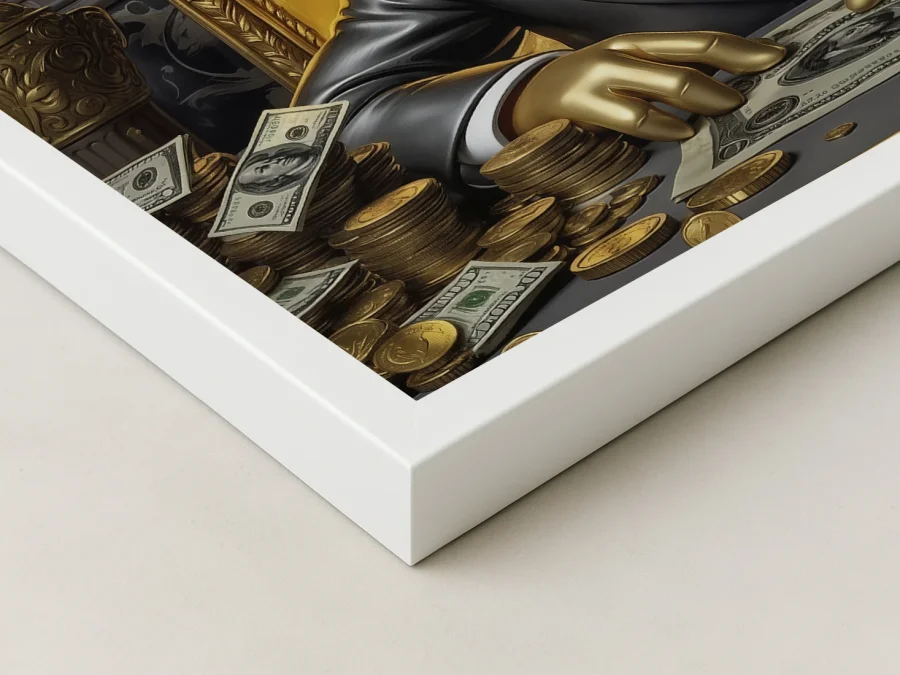 💰 Картина утка бизнесмен с золотом и деньгами