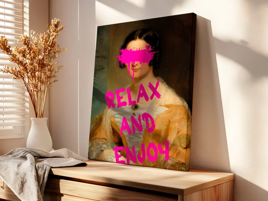 🖼️ Картина Relax and Enjoy Поп-арт на холсте