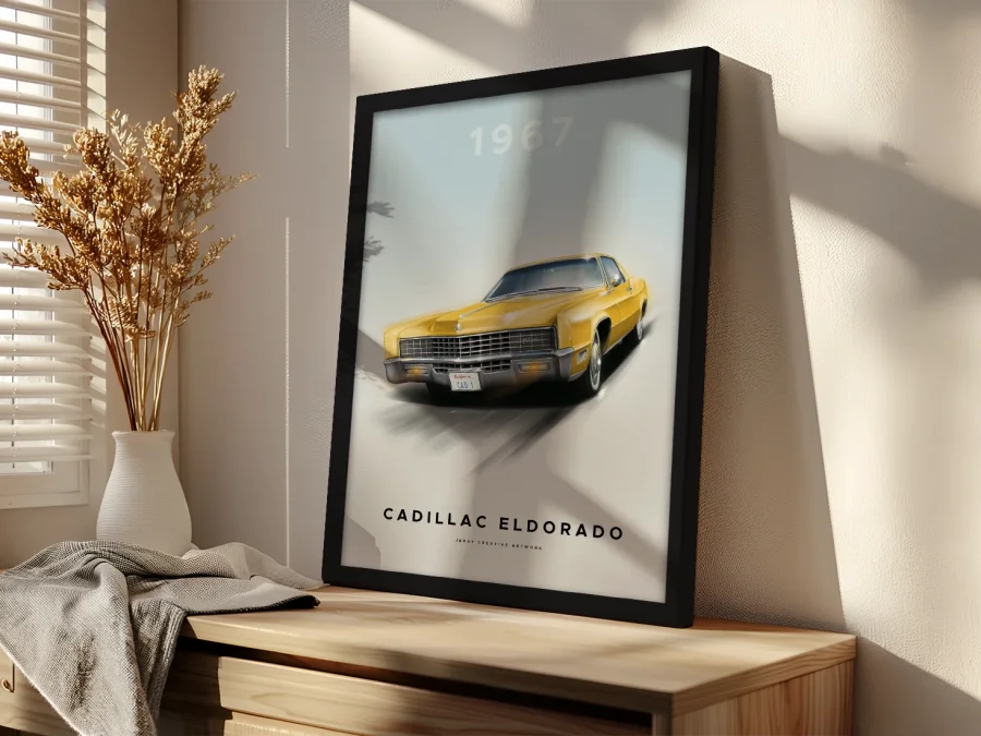 🚗 Cadillac Eldorado 1967 în ramă pe panza