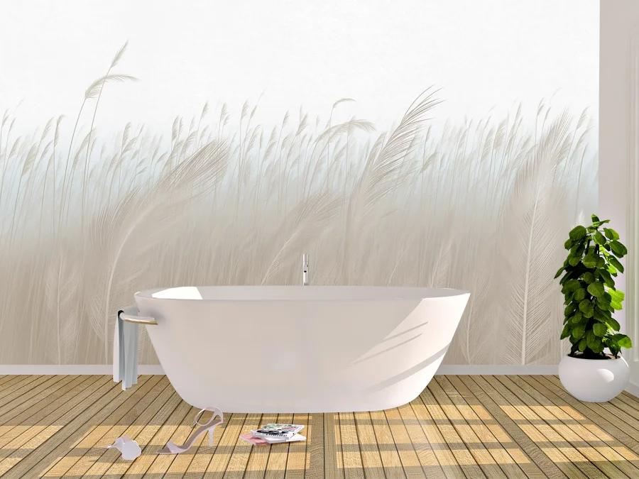 🌾 Fototapet „Ierburi delicate minimaliste”