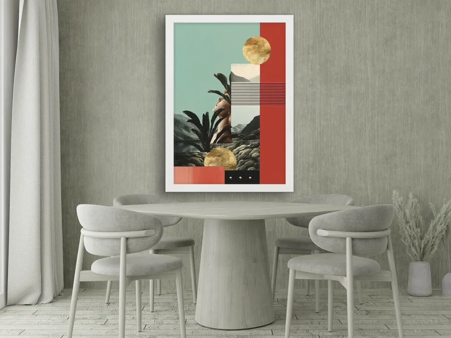 🟠 Картина «Геометрический коллаж с природой»