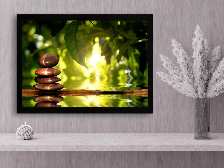 🧘 Картина «Камни дзен и отражение в воде»
