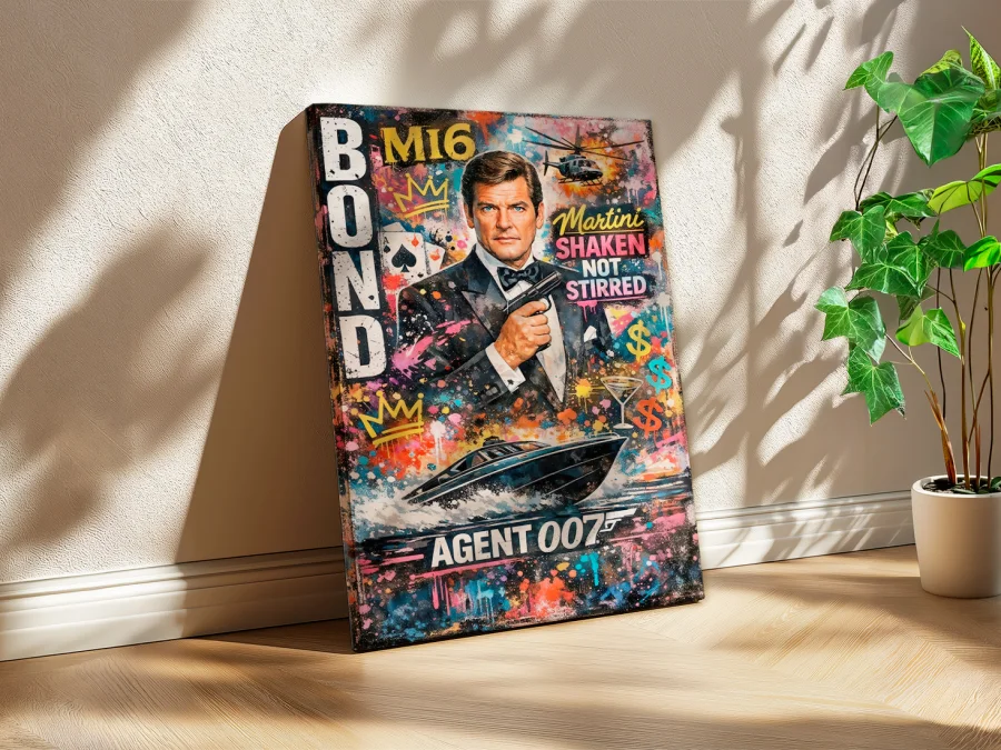 🕵️ Tablou Bond 007 Agent 007 pe pânză