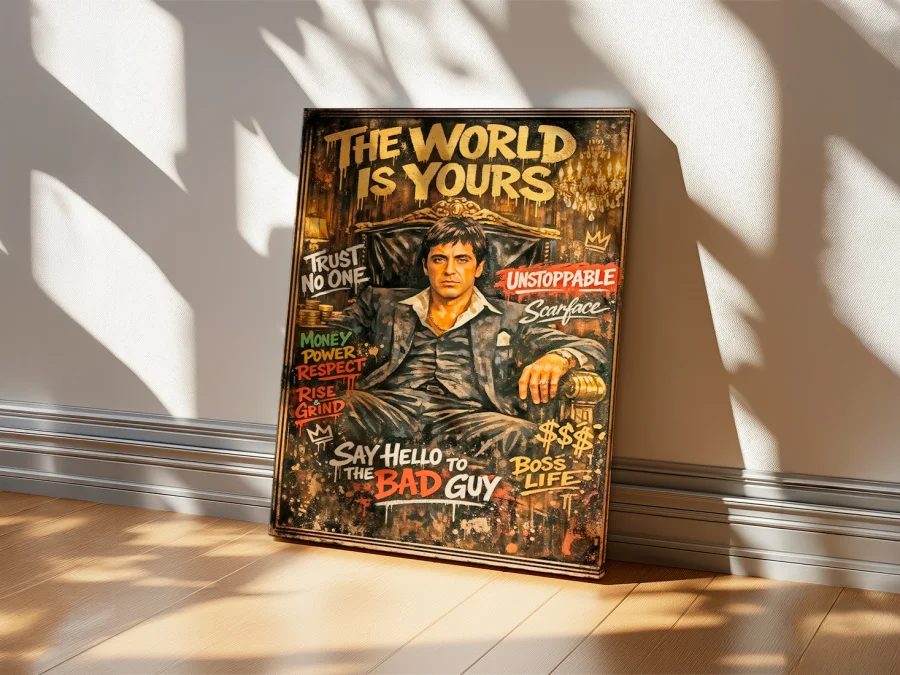 💵 Tablou Scarface The World is Yours pe pânză