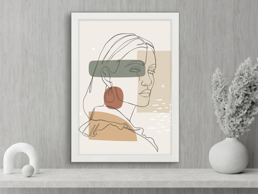🎨 Картина «Женский портрет линия современный стиль»